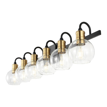 Marais Iron/Glass Rustic Vintage LED Vanity Light